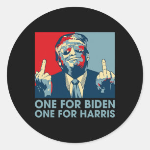 Pegatina Redonda Dedo medio Biden Harris Fla republicana norteameri