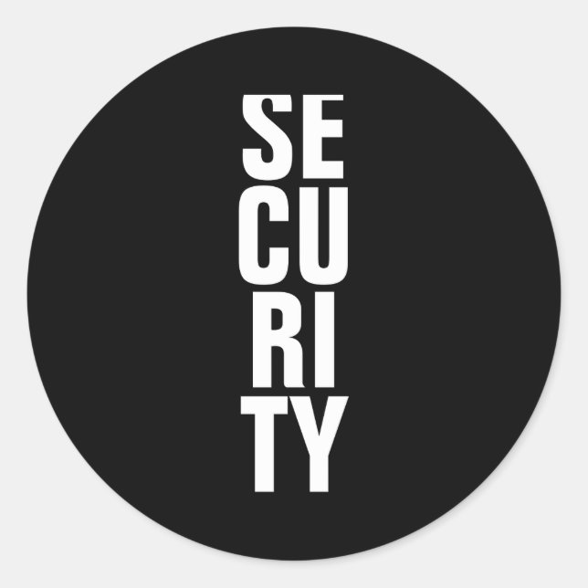 Pegatina Redonda Deep Royal Blue Template Womens Security  (Anverso)