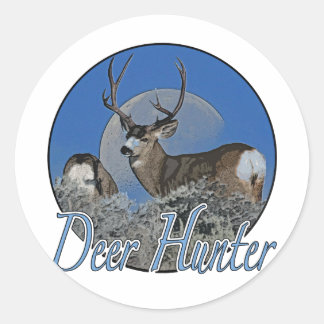 Pegatina Redonda Deer Hunter