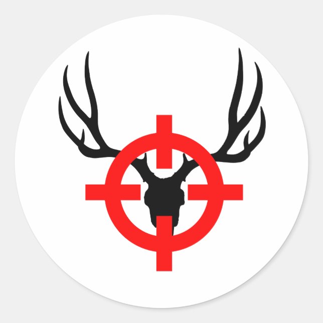 Pegatina Redonda Deer Hunter - Bullseye (Anverso)