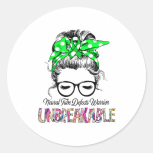 Pegatina Redonda Defectos neuronales de los tubos de reconocimiento