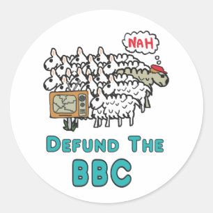 Pegatina Redonda Defender a la BBC