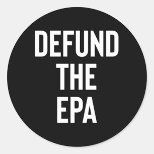 Pegatina Redonda Defender La Agencia De Protección Ambiental De Epa