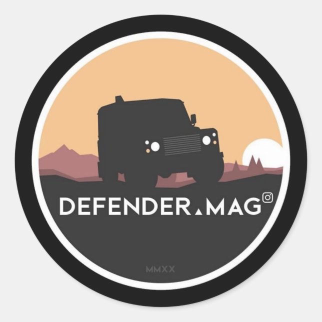 PEGATINA REDONDA DEFENDER MAG (Anverso)