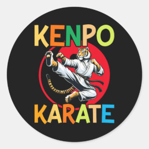Pegatina Redonda Defensa propia Kenpo Karate Artes Marciales