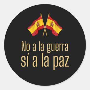 Pegatina Redonda Defiende la Paz España