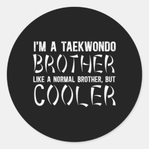 Pegatina Redonda Definición de hermano de Taekwondo Hermano de Taek