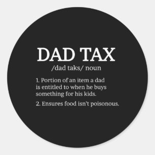 Pegatina Redonda Definición de Impuestos Mejor Definición Papá