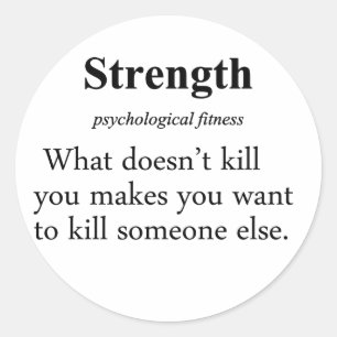 Pegatina Redonda Definición de la fuerza