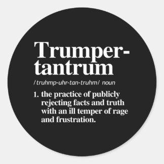 Pegatina Redonda Definición de la trama del Trumper