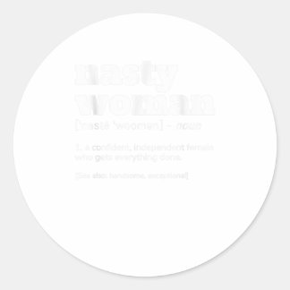 Pegatina Redonda Definición de mujer desnuda