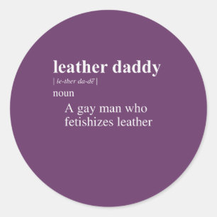 PEGATINA REDONDA DEFINICIÓN DE PADRE DE CUERO