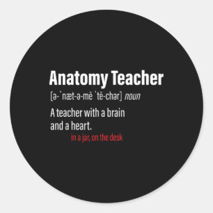 Pegatina Redonda Definición de profesor de anatomía Profesores de c