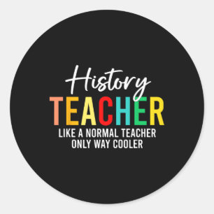 Pegatina Redonda Definición de profesor de historia divertido de vu