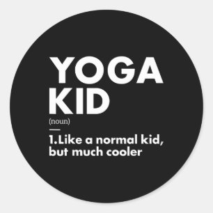 Pegatina Redonda Definición de Yogi Kid Yoga 