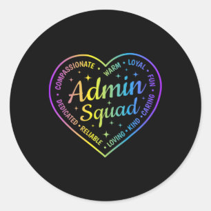 Pegatina Redonda Definición del equipo de administración Admin Crew