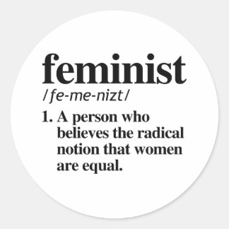 Pegatina Redonda Definición feminista