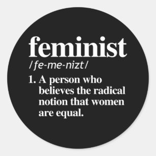 Pegatina Redonda Definición feminista