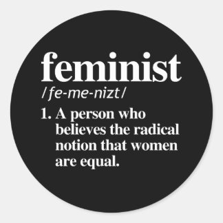 Pegatina Redonda Definición feminista