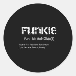 Pegatina Redonda Definición Funkle Divertidos regalos graciosos fav