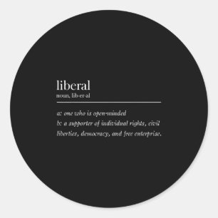 Pegatina Redonda Definición liberal