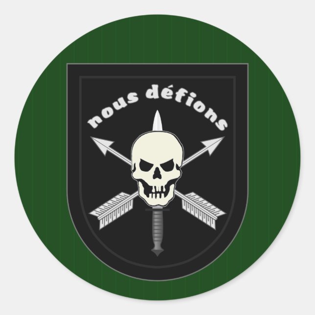Pegatina Redonda defions nous (Anverso)