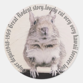 PEGATINA REDONDA ♛ DEGU ♛
