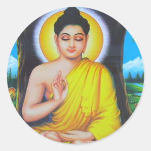 Pegatina Redonda Deidades hindúes y diosas hermosas