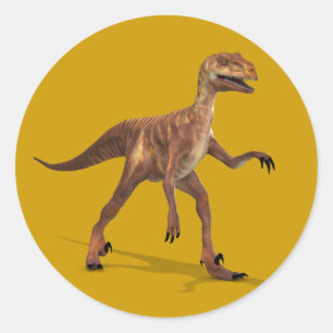 Pegatina Redonda Deinonychus