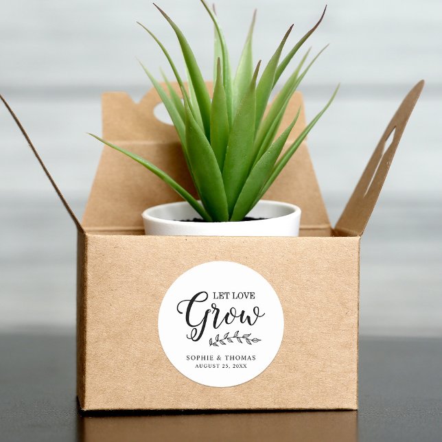 Pegatina Redonda Deja al Boda que el amor crezca (Subido por el creador)