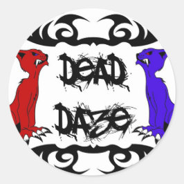 Pegatina Redonda Deja vu Cat