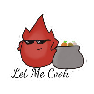 Pegatina Redonda Déjame Cocinar Sticker