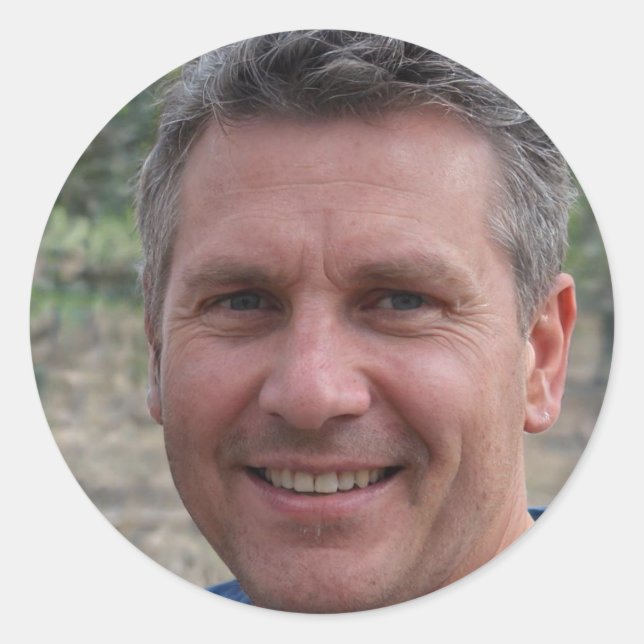 Pegatina Redonda Dejar que el amor dirija (Anverso)