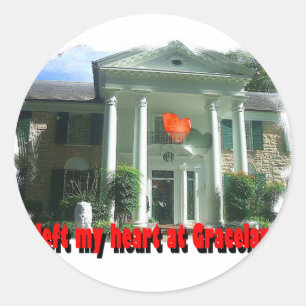 Pegatina Redonda Dejé Mi Corazón En Graceland