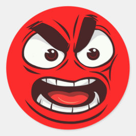Pegatina Redonda Dejen que sus emociones se vuelvan locas con este 
