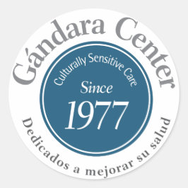 Pegatina redonda del logotipo del Centro Gándara