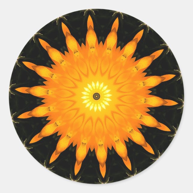 Pegatina redonda del sol (Anverso)