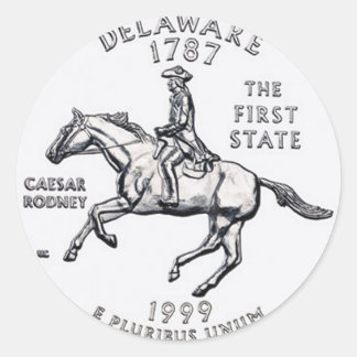 Pegatina Redonda Delaware