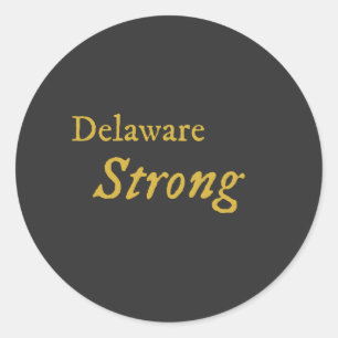 Pegatina Redonda Delaware Strong