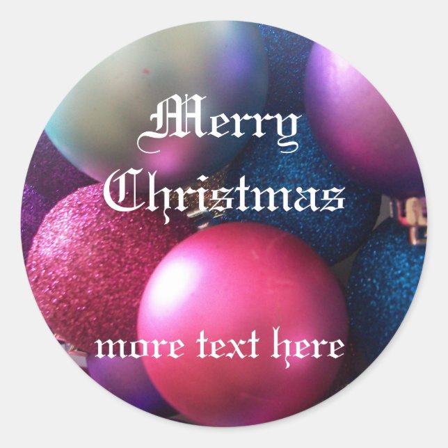 Pegatina Redonda deleite de los navidades (Anverso)