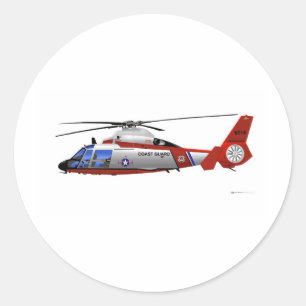 Pegatina Redonda Delfín de Eurocopter HH-65C