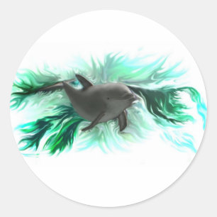 Pegatina Redonda Delfinbaby