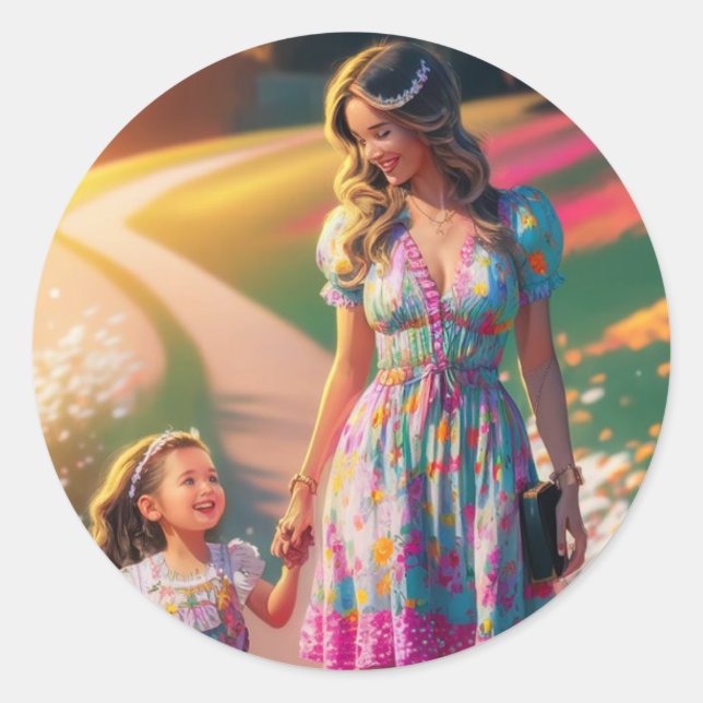 Pegatina Redonda Delicado recuerdo (Anverso)