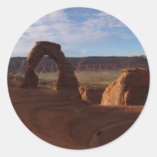 Pegatina Redonda Delicate Arch II en el Parque Nacional Arches