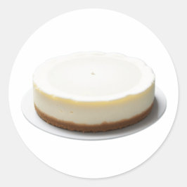 Pegatina Redonda Delicioso Cheesecake Casero