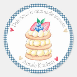Pegatina Redonda Deliciosos dulces caseros