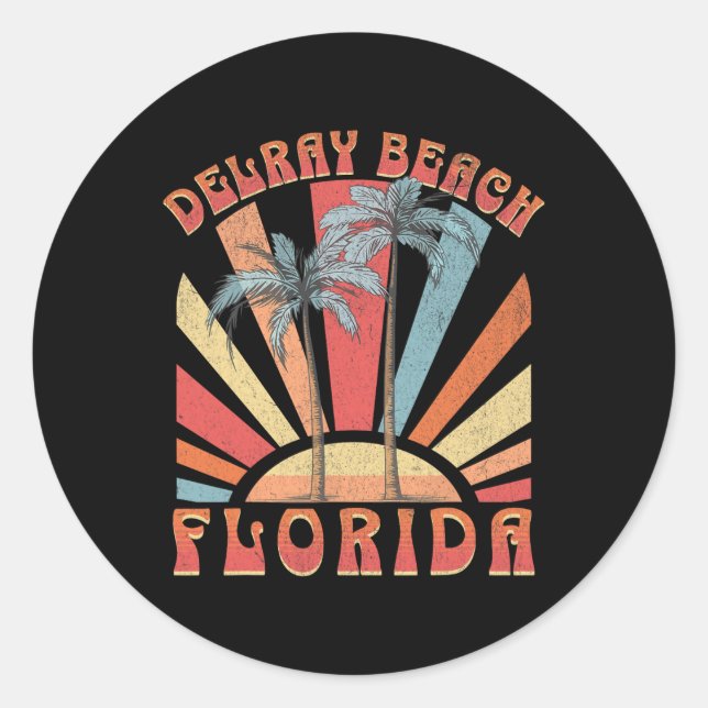Pegatina Redonda Delray Beach _2  (Anverso)