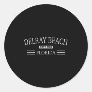 Pegatina Redonda Delray Beach Florida - Florida