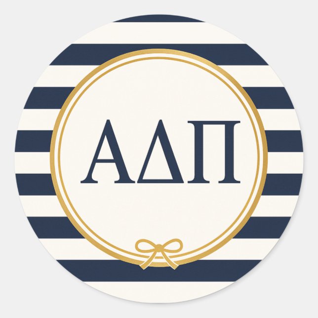 Pegatina Redonda Delta alfa Pi (Anverso)