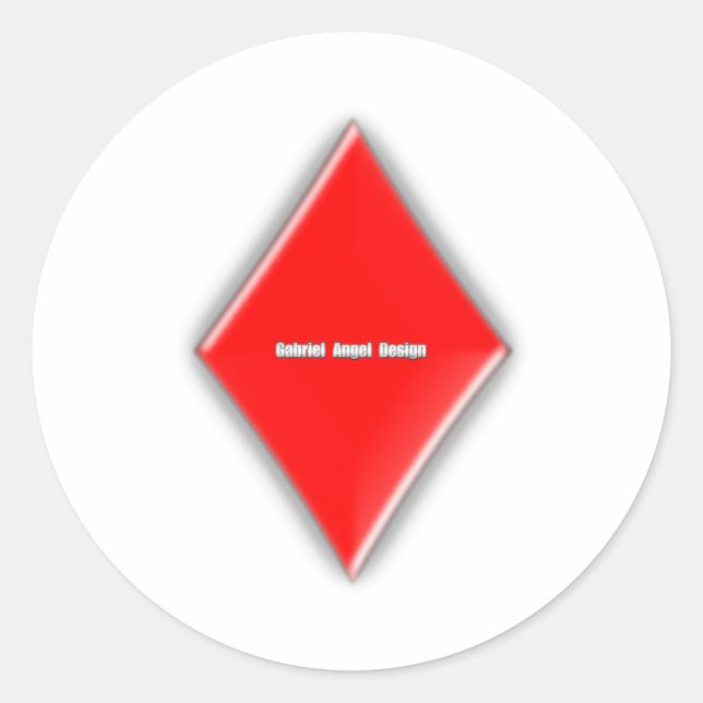 Pegatina Redonda Demanda de diamantes (Anverso)